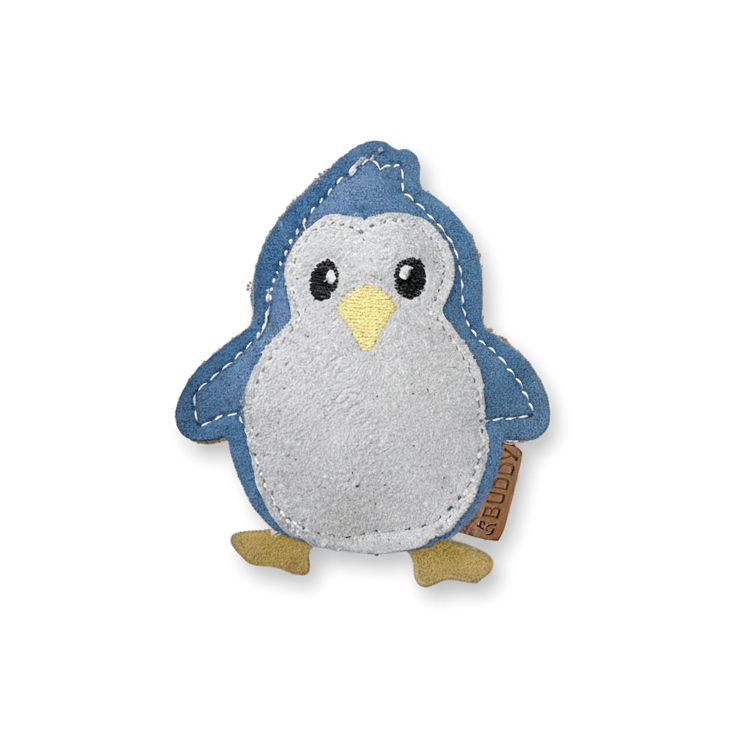 BUDDY. Hundespielzeug aus Leder für kleine Hunde "Pinguin"