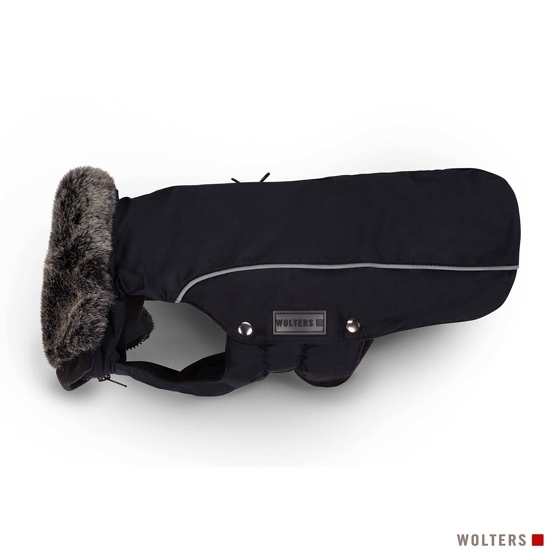 Knoten für vier Pfoten Hundemantel Winter Schwarz