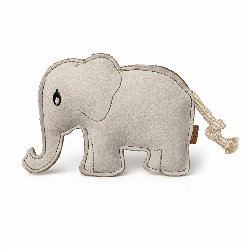BUDDY. Hundespielzeug aus Leder "Elefant"