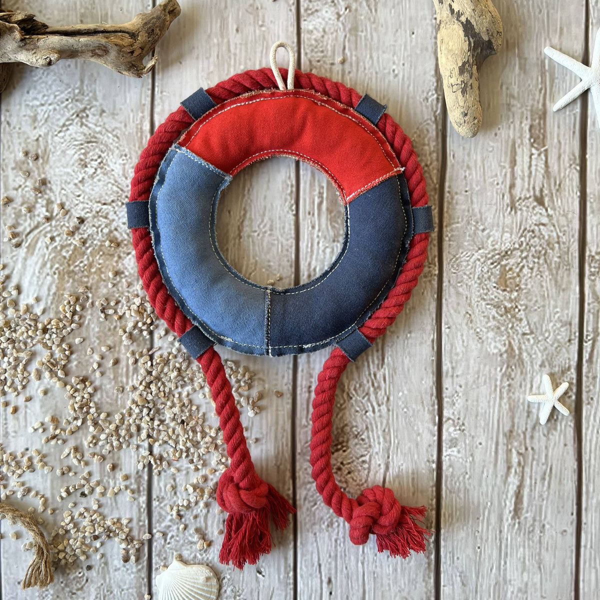 Rettungsring aus robustem Baumwoll-Canvas mit Kokosfaser 🛟