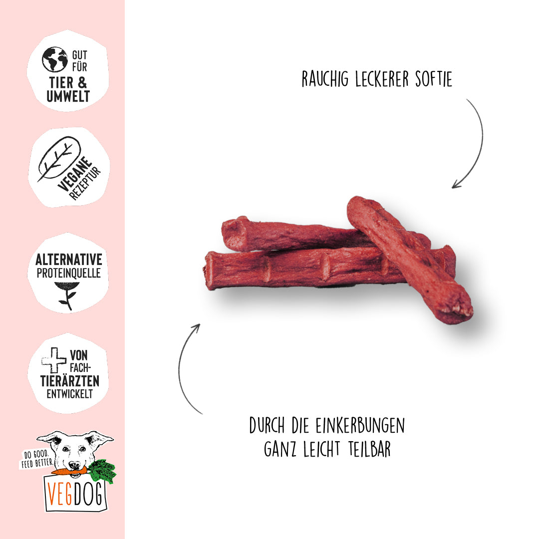 Knoten für vier Pfoten Kau Snack Vegan VegDog