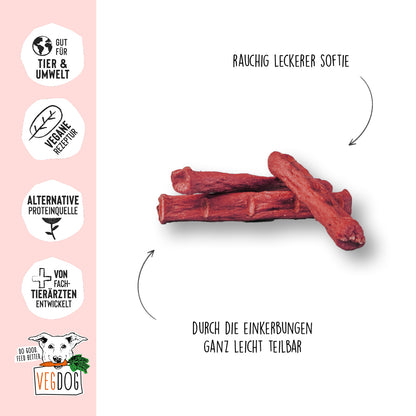 Knoten für vier Pfoten Kau Snack Vegan VegDog