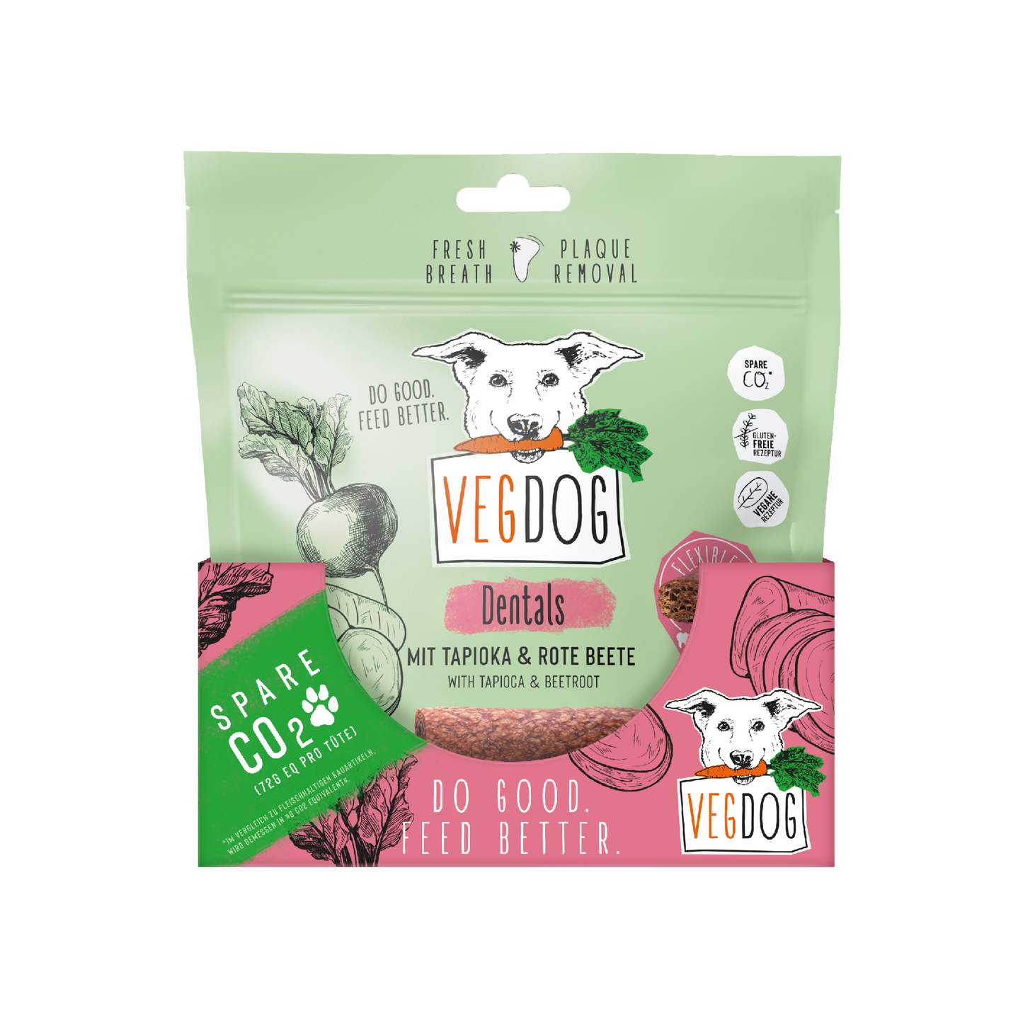 Knoten für vier Pfoten Kau Snack Vegan VegDog