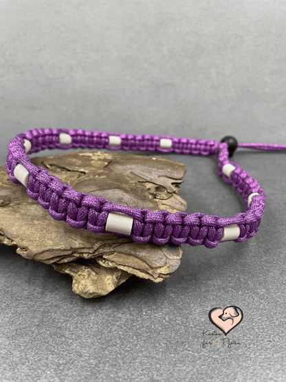 Paracord EM Keramik Halsband - Knoten-für-vier-Pfoten
