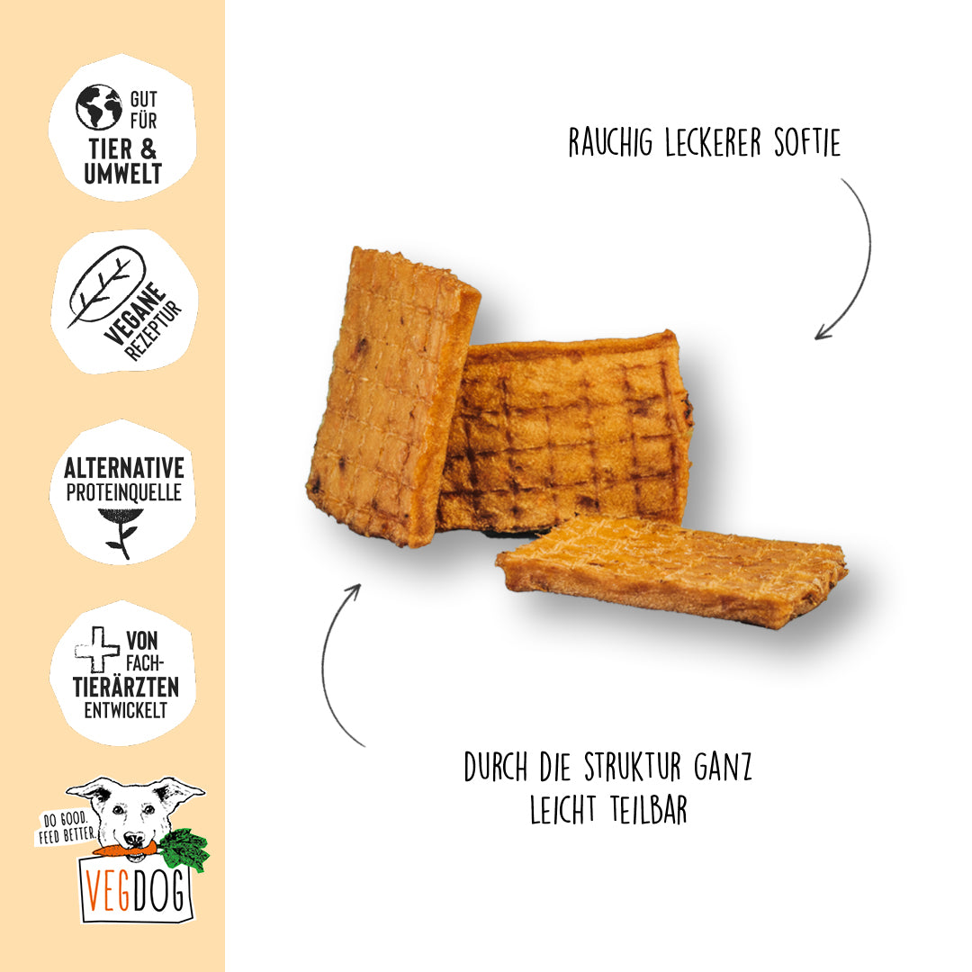 Knoten für vier Pfoten Kau Snack Vegan VegDog