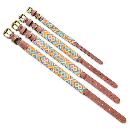 Knoten für vier Pfoten Hundehalsband  mint orange Hey Lana