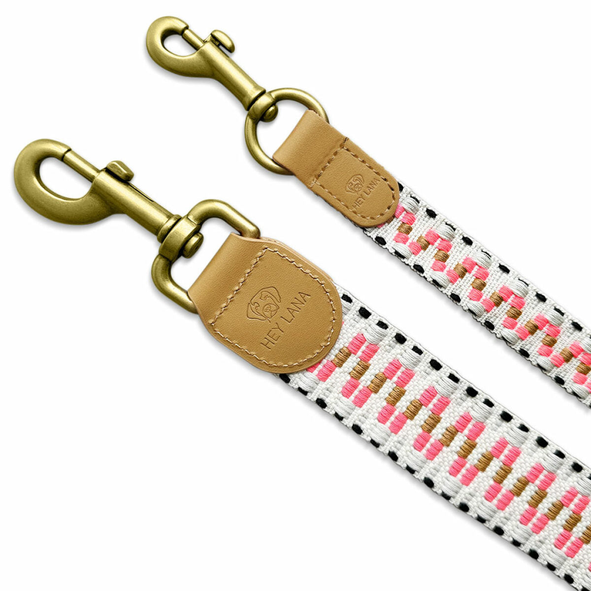 Hundeleine pink  beige Hey Lana
