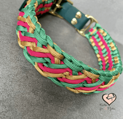 Paracord Halsband mit biothane Verschluss Hundehalsband 