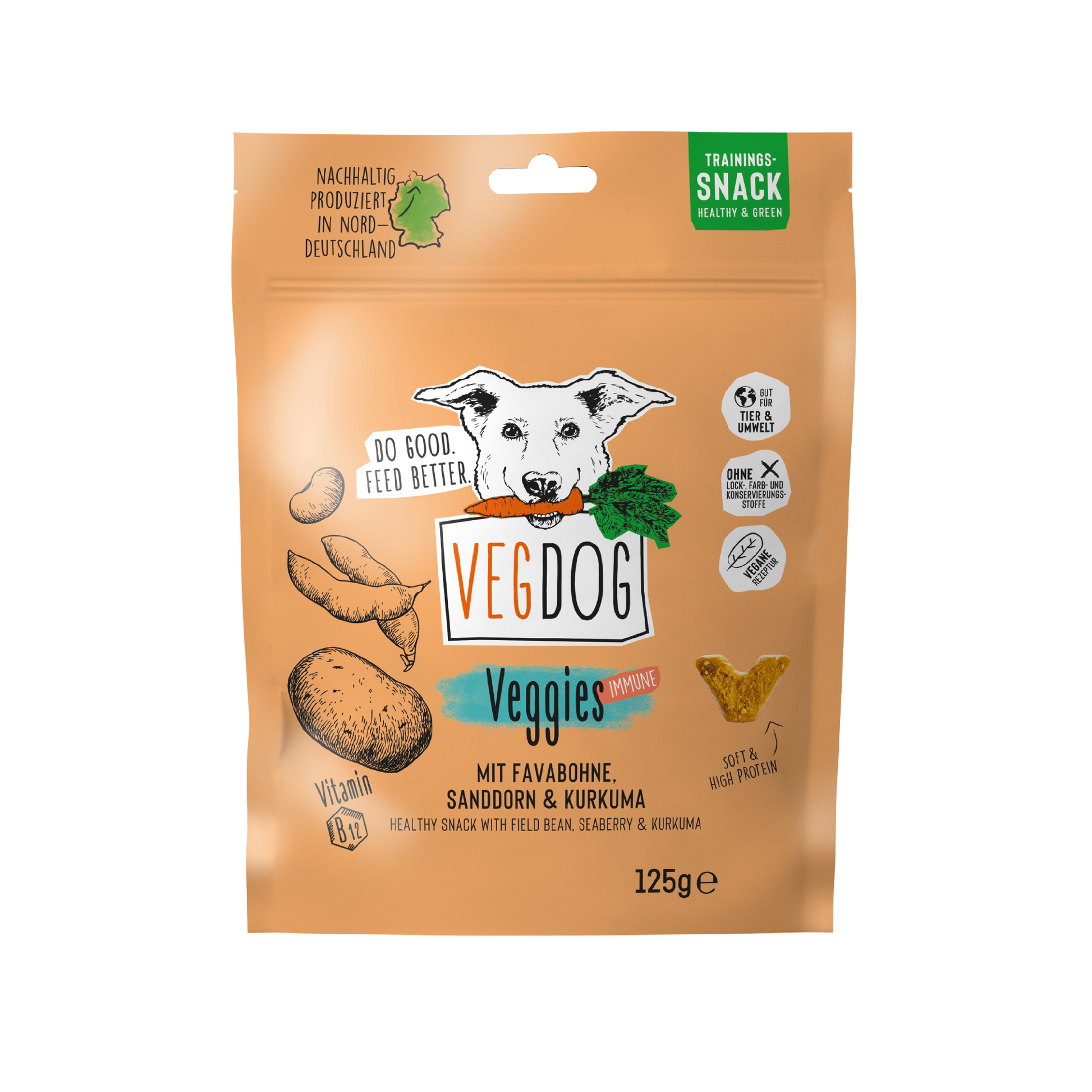 Knoten für vier Pfoten Kau Snack Vegan VegDog