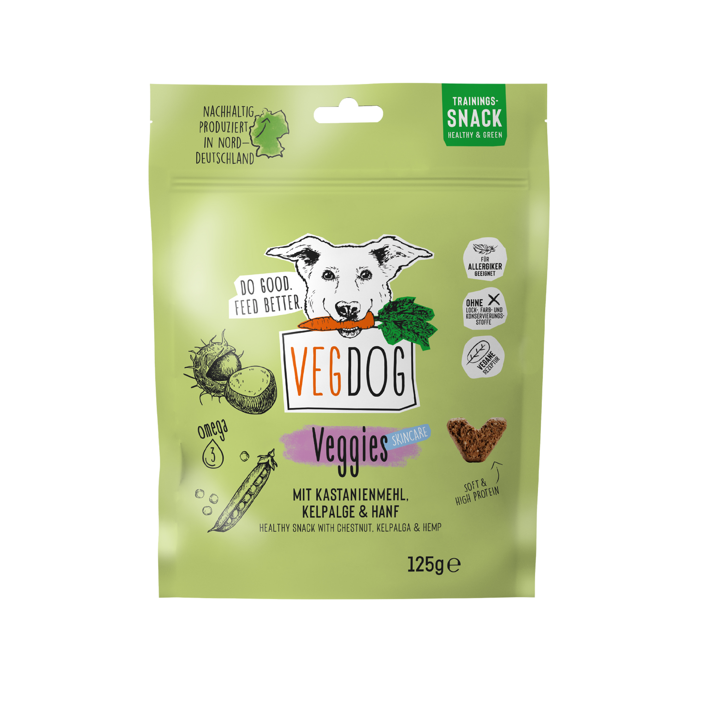 Knoten für vier Pfoten Kau Snack Vegan VegDog
