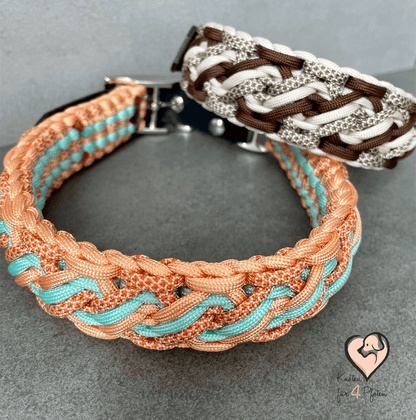 Paracord Halsband mit biothane Verschluss Hundehalsband 