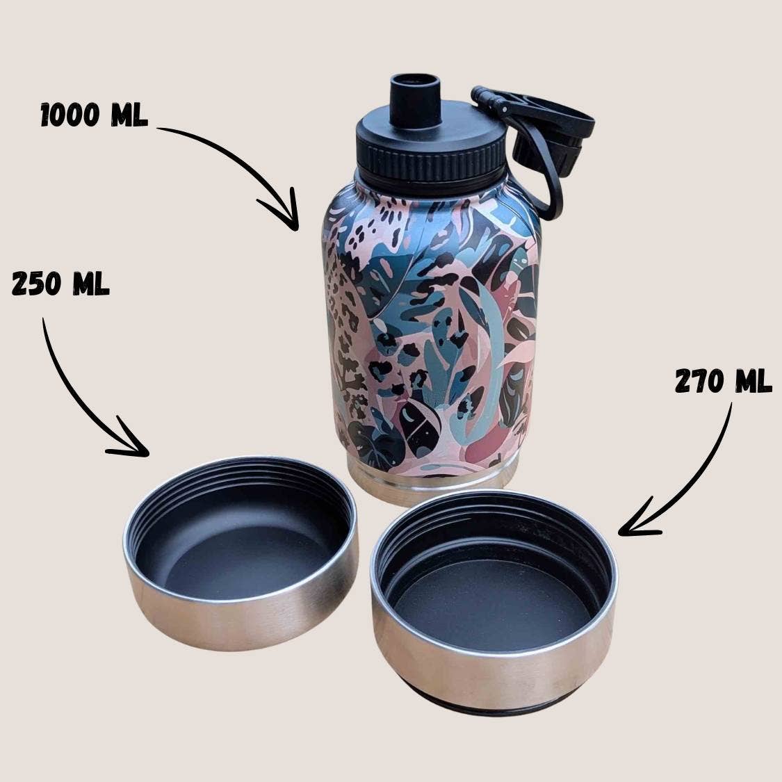 1-l-Trinkflasche für Hunde Savane