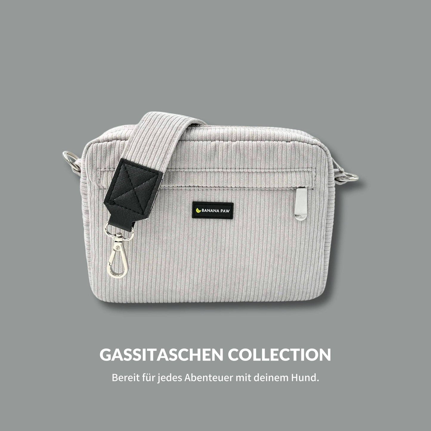 Knoten für vier Pfoten Tasche Silber Banana Paw
