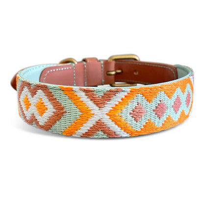 Knoten für vier Pfoten Hundehalsband  mint orange Hey Lana